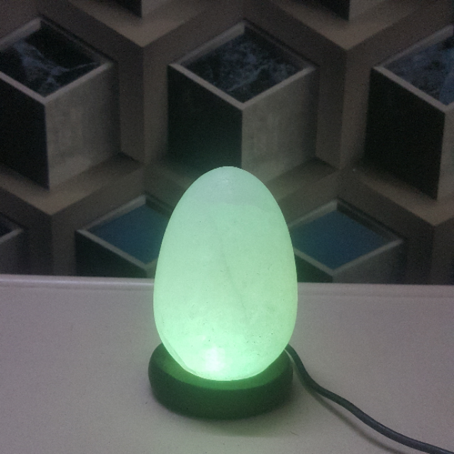 himalayan usb egg lamp (white) with light